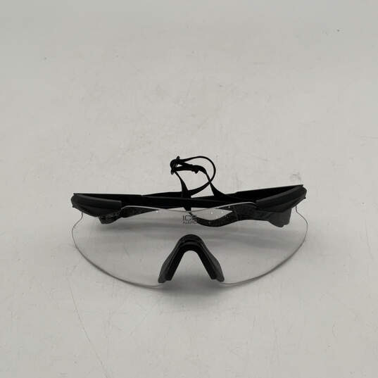 Mens Clear Lens ANSI Z87 Adjustable Strap Safety Work Glasses With Case image number 3