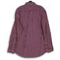 Mens Multicolor Striped Collared Pocket Long Sleeve Button-Up Shirt Size XL image number 3