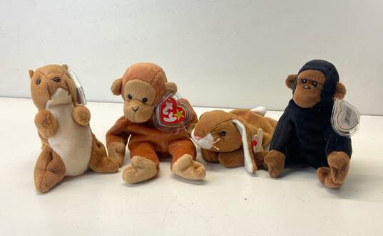 Assorted Beanie Babies Bundle Lot Of 4 With Tags image number 1