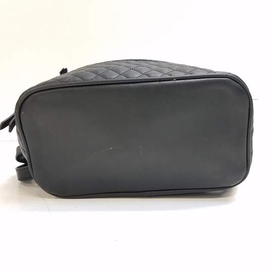 Nine West Quilted Black Leather Backpack image number 8