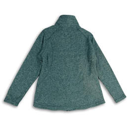 NWT Womens Green Long Sleeve Slash Pocket Full-Zip Fleece Jacket Size XL alternative image