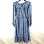 Max Studio Women Blue Floral Long Sleeve Dress M NWT image number 2
