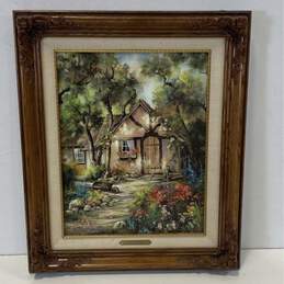 Gretel's Cottage Print by Marty Bell Signed. 2001 Matted & Framed