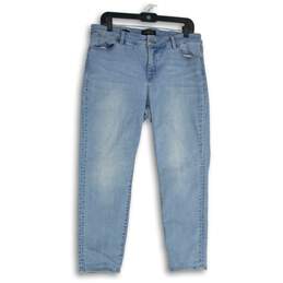 Talbots Womens Blue Denim Flawless 5 Pocket Design Slim Fit Ankle Jeans Size 14P