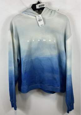 STAMPD Blue Ombre Cropped Hoodie - Size Small