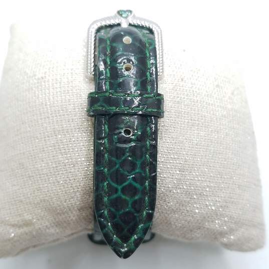 Judith Ripka 31mm Case Green Stone Bezel and Dial Unisex Designer Quartz Watch image number 5