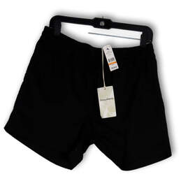 NWT Womens Black Elastic Waist Slash Pocket Pull-On Athletic Shorts Sz S