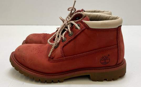 Timberland 6 Inch Burgundy Combat Work Boots Women's Size 6.5M image number 1