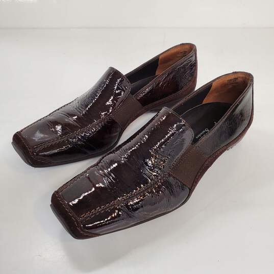 Paul Green Brown Patent Leather Loafers Size 7 image number 5
