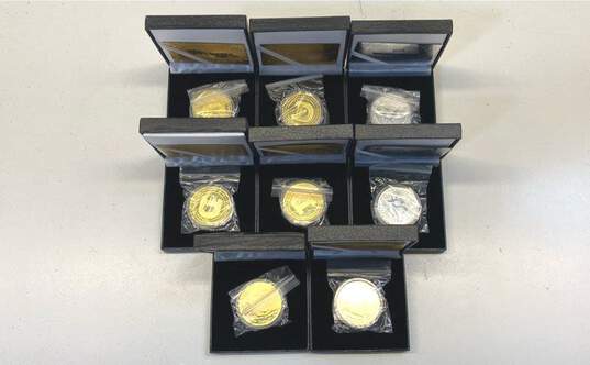 Assorted Crypto Replica Novelty Coins Bitcoin Doge IOB image number 1