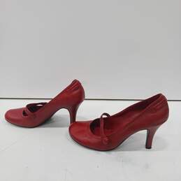 Gianni Bini Women's Red Leather Pump Heels Size 7.5M alternative image