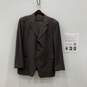 Armani Collezioni Mens Gray Brown Blazer & Pant 2 Piece Suit Set Size 46R w/COA image number 1