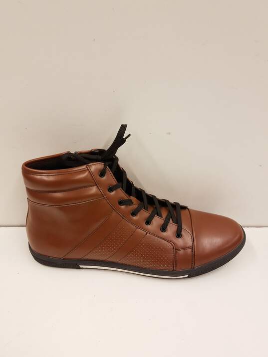 Kenneth Cole Men's Center High Top Brown Casual Sneakers Sz. 13 image number 1
