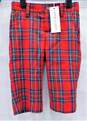 Red Plaid Flannel Suspender Pant Baby Size 6 to 12 Months image number 1