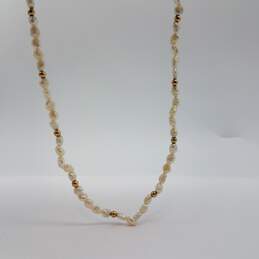 14k Gold Fw Pearl Necklace 7.3g