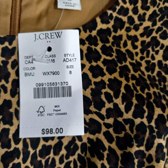 Women's J. Crew Leopard Print Dress Size 8 NWT image number 2