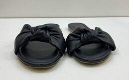 Veronica Beard Etra Knot Black Leather Flat Slide Sandals Women's Size 10 M alternative image