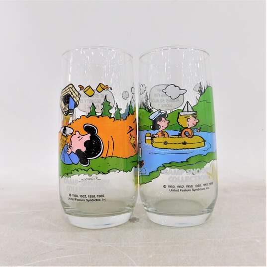 Vintage McDonald's Camp Snoopy Collection Set of 5 Glasses Charlie Brown Peanuts image number 5