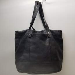 FOSSIL Black Leather Key Shoulder Tote Bag alternative image