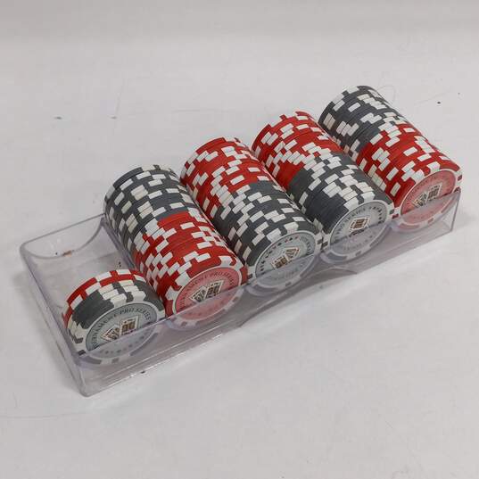 Tournament Pro Series Poker Chips w/Display Case image number 1