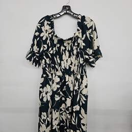 Ruffled Knit Floral Print Dress