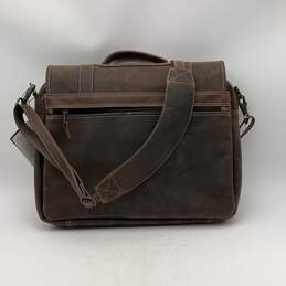 NWT Canyon Mens Brown Leather Crossbody Strap Workwear Satchel Messenger Bag