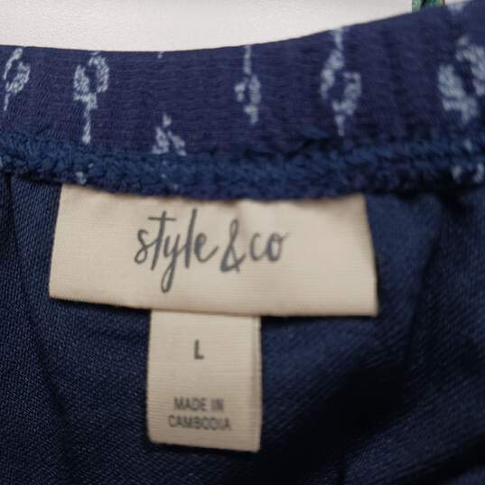 Style & Co Blue Long Skirt Women's Size L image number 3