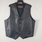 Phase 2 Men's Black Leather Vest SZ XL Regular image number 1