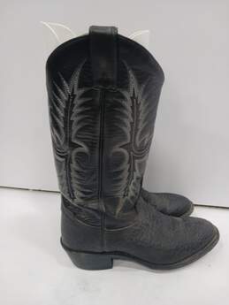 Black Tony Women's Embroidered Black Leather Western Boots Size 7.5EE alternative image