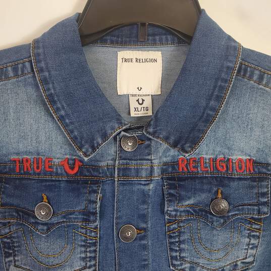 True Religion Women Jean Jacket XL NWT image number 2