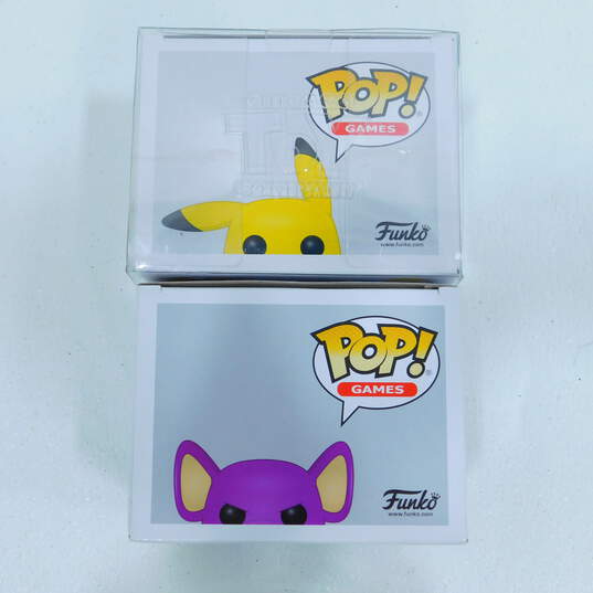 Funko Pop Pokemon Diamond Pikachu 553 & Rattata 595 Vinyl Figures IOB image number 5