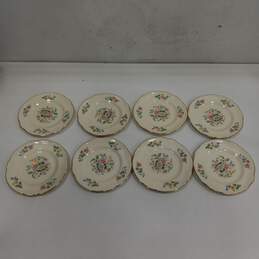 Set of 8 Homer Laughlin Virginia Rose Bread Plates