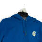 Mens Blue Long Sleeve Drawstring Pullover Hoodie Size Small image number 3