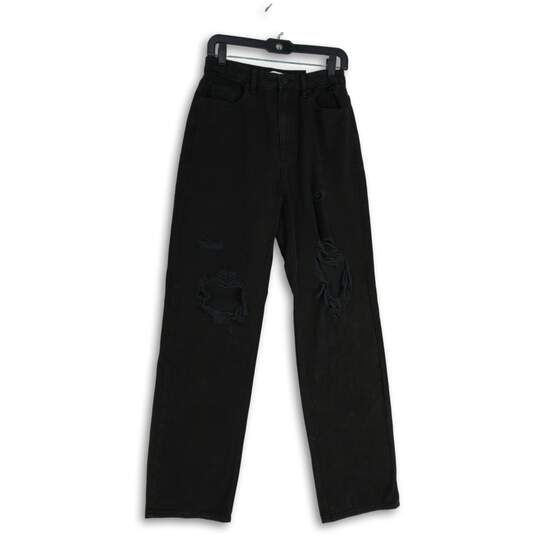 NWT Pacsun Womens Black Denim Medium Wash Straight Leg Boyfriend Jeans Size 27 image number 1