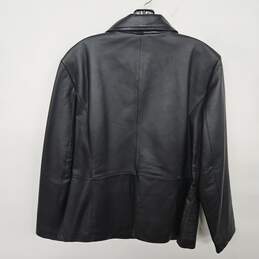 Worthington Black Leather Jacket alternative image