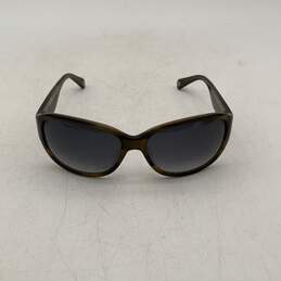 Coach Womens Green Full-Frame Tortoise Oversized Cat Eye Sunglasses With Case