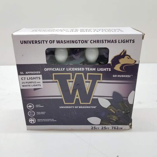 University of Washington 25 Purple and White C7 Lights image number 1