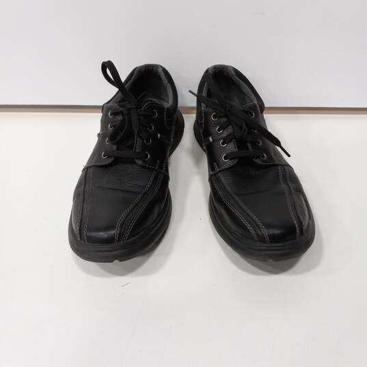 Men's Orthopedic Black Leather Dress Shoes Size 12M image number 1
