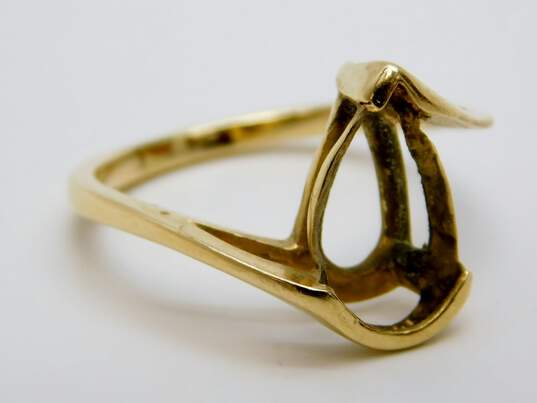 14K Yellow Gold Ring Setting 3.0g image number 1