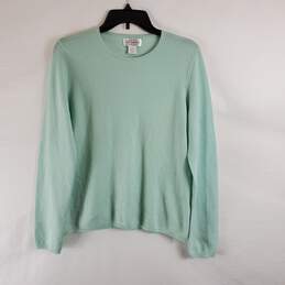Sutton Studio Women Turquoise Sweater L