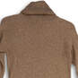 Womens Tan Tight-Knit Turtleneck Long Sleeve Sweater Dress Size Small image number 3