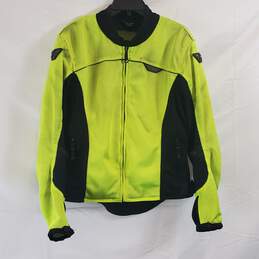 Fly Men Neon Green/ Black Moto Jacket M