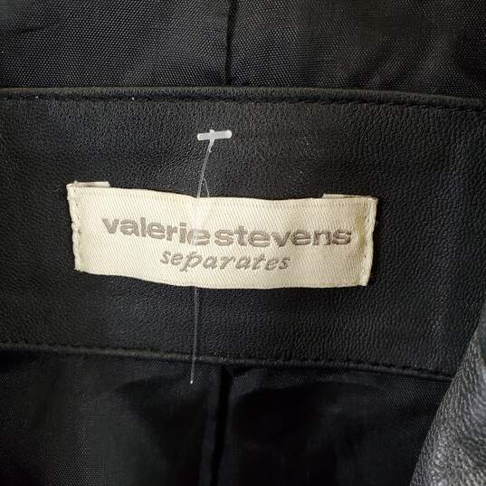 Valerie Stevens Women Black Leather Blazer XL image number 3
