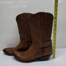 Lucchese Brown Leather Cowboy Boots alternative image