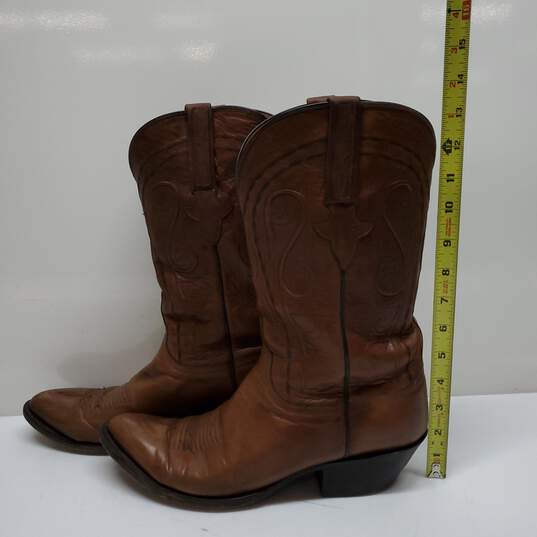 Lucchese Brown Leather Cowboy Boots image number 2