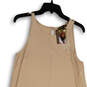 NWT Womens Beige Sleeveless Round Neck Pullover Tank Dress Size Medium image number 3