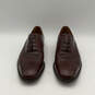 Mens Brown Leather Round Toe Lace-Up Comfort Oxford Dress Shoes Size 11 image number 1