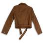 Levi Strauss & Co. Womens Brown Long Sleeve Belted Full-Zip Motorcycle Jacket M image number 2
