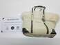 AUTHENTICATED Coach Cream Leather Beaded Hand Held Tote Bag image number 1