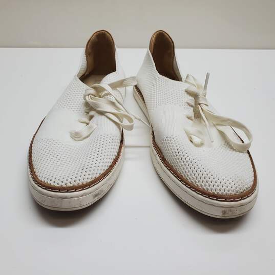 UGG Pinkett Lace Up Hyper Weave Casual Sneakers 1016754 White Shoes Sz 12 image number 2